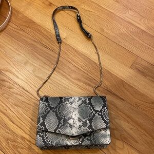 Grey snake skin bag
